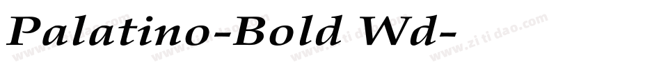 Palatino-Bold Wd字体转换